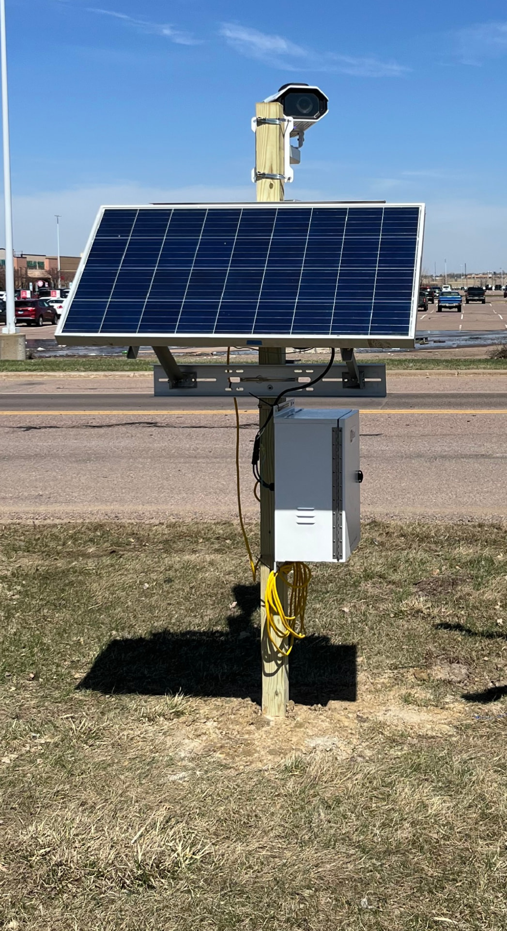 Solar panel and outdoor equipment installation